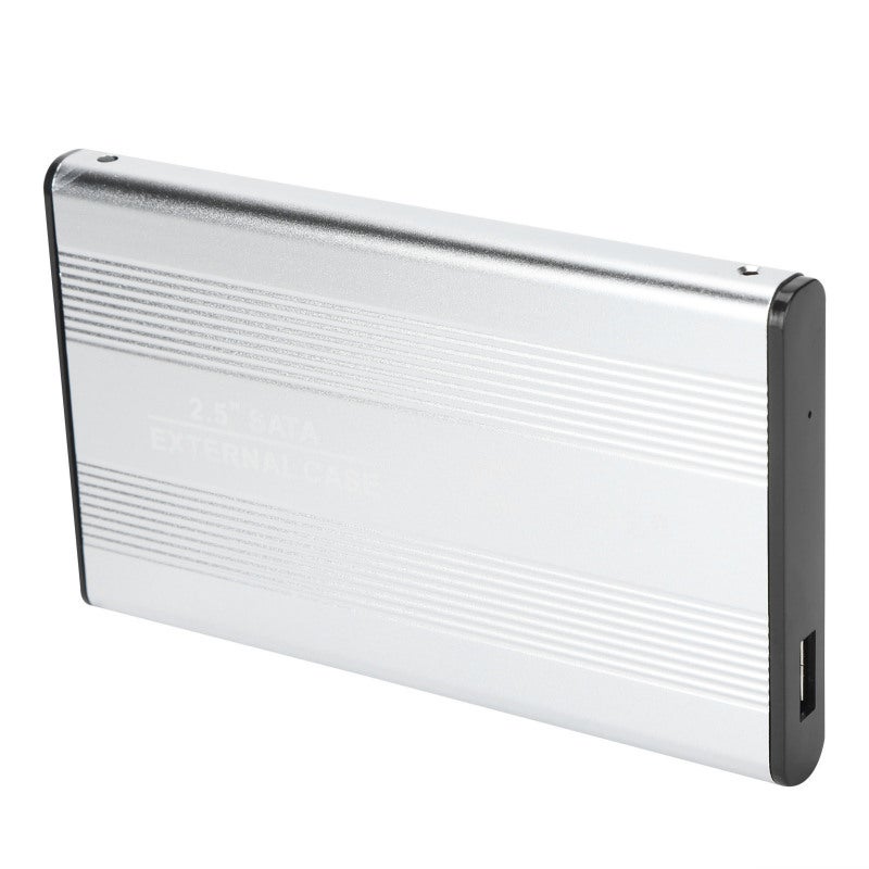 USB Hard Drive Enclosure Silver Aluminum Alloy Hot-Swappable Plug-and-Play HDD Enclosure - Fast 480Mbps Data Transfer with Blue LED Indicator External Storage Case for Mac Windows Laptops Desktops - Image 5