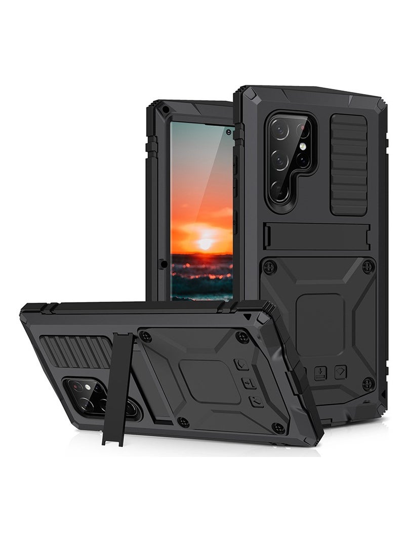 عام غطاء Samsung Galaxy S24/S24 Plus/S24 Ultra، مصنوع من الألمنيوم المعدني وزجاج Gorilla المقاوم للصدمات، مقاوم للماء والغبار، ومرتكز عسكريًا للحماية الشديدة لهاتف Samsung S24/S24 Plus/S24 Ultra - Image 1