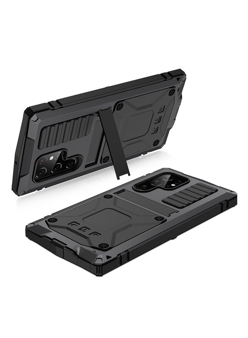 عام غطاء Samsung Galaxy S24/S24 Plus/S24 Ultra، مصنوع من الألمنيوم المعدني وزجاج Gorilla المقاوم للصدمات، مقاوم للماء والغبار، ومرتكز عسكريًا للحماية الشديدة لهاتف Samsung S24/S24 Plus/S24 Ultra - Image 2