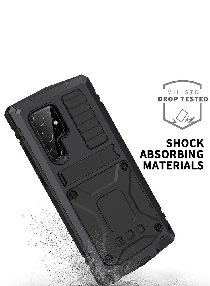 عام غطاء Samsung Galaxy S24/S24 Plus/S24 Ultra، مصنوع من الألمنيوم المعدني وزجاج Gorilla المقاوم للصدمات، مقاوم للماء والغبار، ومرتكز عسكريًا للحماية الشديدة لهاتف Samsung S24/S24 Plus/S24 Ultra - Image 4