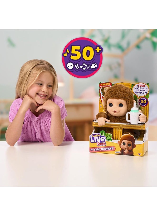LITTLE LIVE PETS - My Baby Monkey Plush Single Pack - Image 1