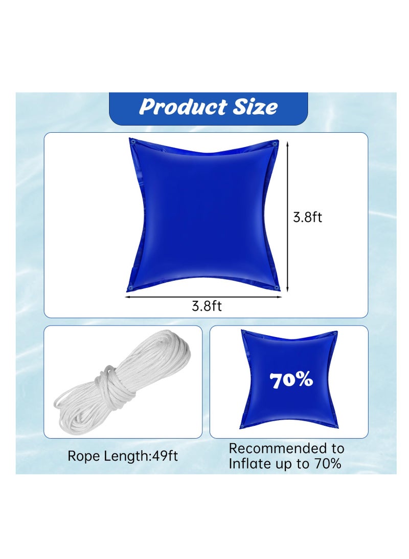SYOSI 4 x 4 Ft Pool Pillow, Winter Pool Closing Pillow, Ultra Thick & Durable Resistant PVC Material Air Pillow, Super Durable & Strong Cold Resistant Easy Centering for Above Ground Pool  - Image 3