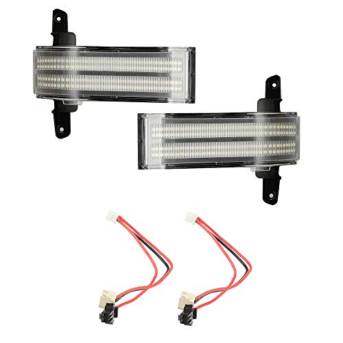 ROCCS Sequential Turn Signal Lights Switchback Full LED Side Tow Mirror Marker Light fit for 2014-2019 Chevy Silverado GMC Sierra 1500 2500HD 3500HD Pickup Truck Towing Mirror OEM ONLY,Clear Lens - Image 2