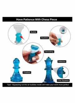Excefore Chess Mold,16 Pcs 3D Silicone Chess Resin Mold Set, Chess Crystal Epoxy Casting Molds for DIY Crafts Making, Birthday Gift, Family Party, Family Board Games and Outdoor Games  - Image 5