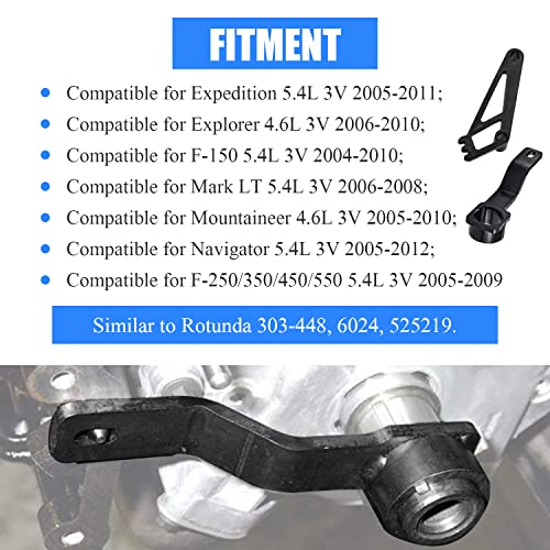 Sporthfish 2PC Crankshaft Positioning Wrench Holder Cam Phaser Locking Tool Compatible for Ford 1993 4.2L and 4.6L 2-Valve Engine, Similar to Rotunda 303-448, T93P-6303-A, 6024 & 525219 - Image 2