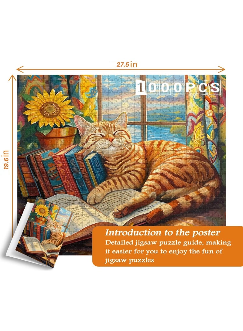 1000 piece puzzle | patterned cat themed puzzle | puzzle and puzzle leisure toys suitable for adults and children - Image 4