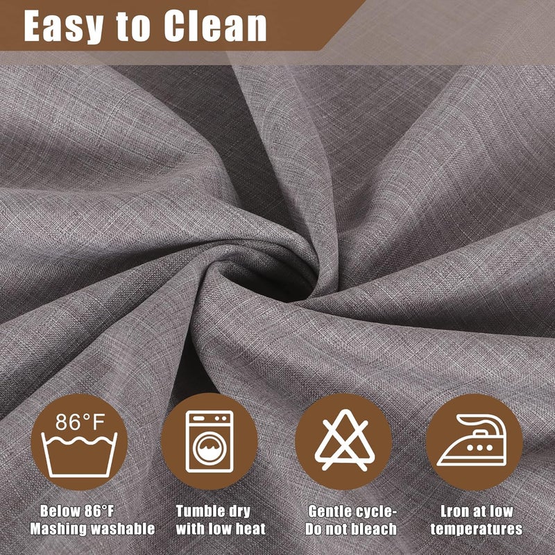 Fitable Textured Linen Tablecloths 2 Pack Washable Fabric Rectangle Table Clothes for 8 Foot Tables Rustic Holiday Table Covers for Kitchen Dining Birthday Party Farmhouse Stone 54 x 120 Inch - Image 5