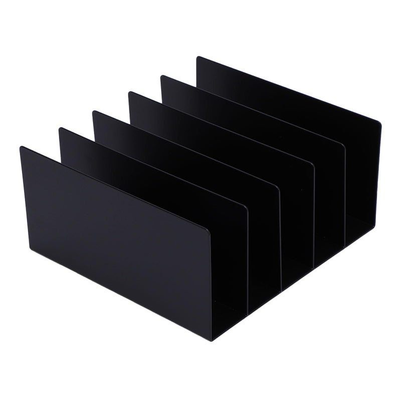 Iron Desktop File Sorter 5 Compartments Portable Layered Organizer For Home Office Documents - Image 2