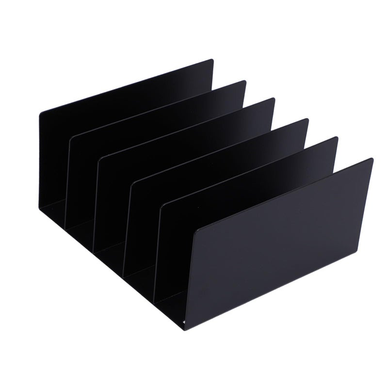 Iron Desktop File Sorter 5 Compartments Portable Layered Organizer For Home Office Documents - Image 4