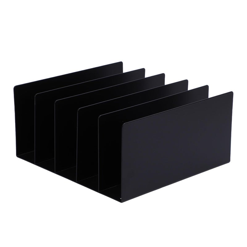 Iron Desktop File Sorter 5 Compartments Portable Layered Organizer For Home Office Documents - Image 5