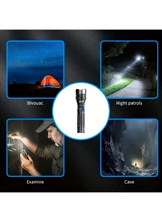 2pcs LiHangStar Digital Display Zoom LED Rechargeable Flashlight for Outdoor Camping - Image 5
