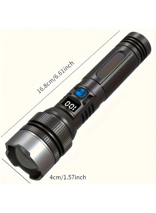 2pcs LiHangStar Digital Display Zoom LED Rechargeable Flashlight for Outdoor Camping - Image 4