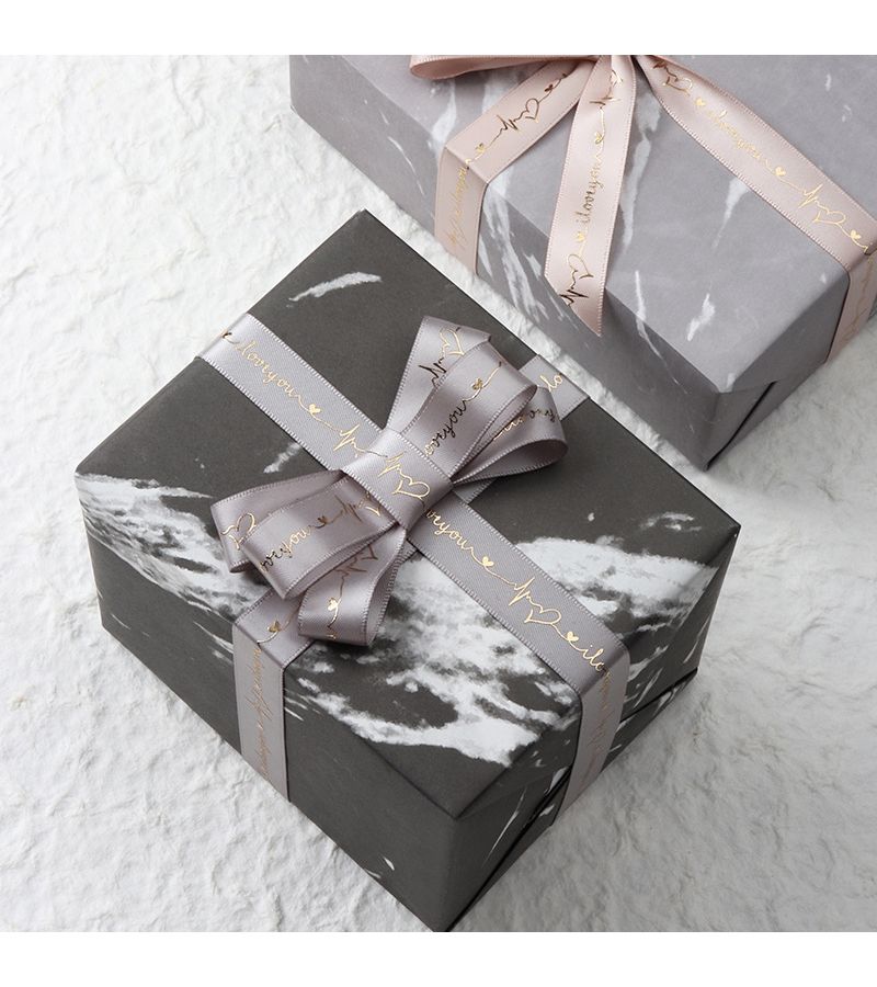 1 Roll 1141.73 Inch Black Hot Stamp Love Heart Ribbon Plastic Coated Bow Making Craft Roll for Wedding Bouquets Valentine Gifts Party Decorations Birthdays - Image 3