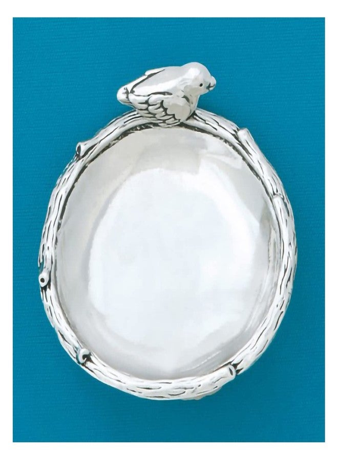 Basic Spirit Small Mini Whimsy Handcrafted Pewter Trinket Bowl Dish for Jewelry Soup Nature Lover - Image 1
