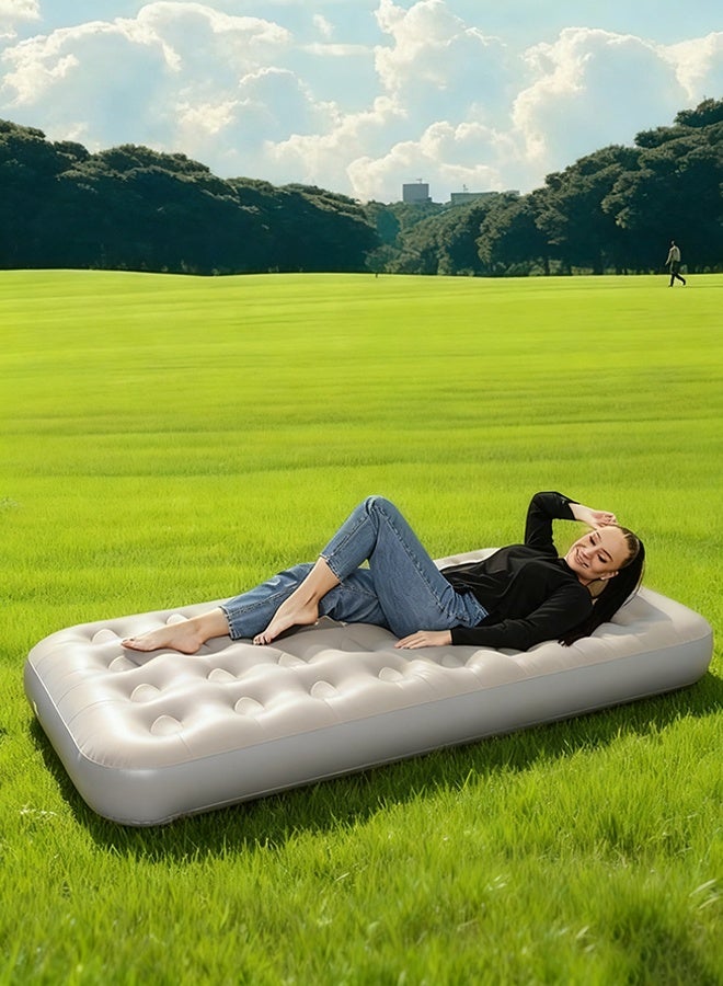 Outdoor simple inflatable bed tent lazy person folding inflatable mattress camping indoor household air mattress - Image 4