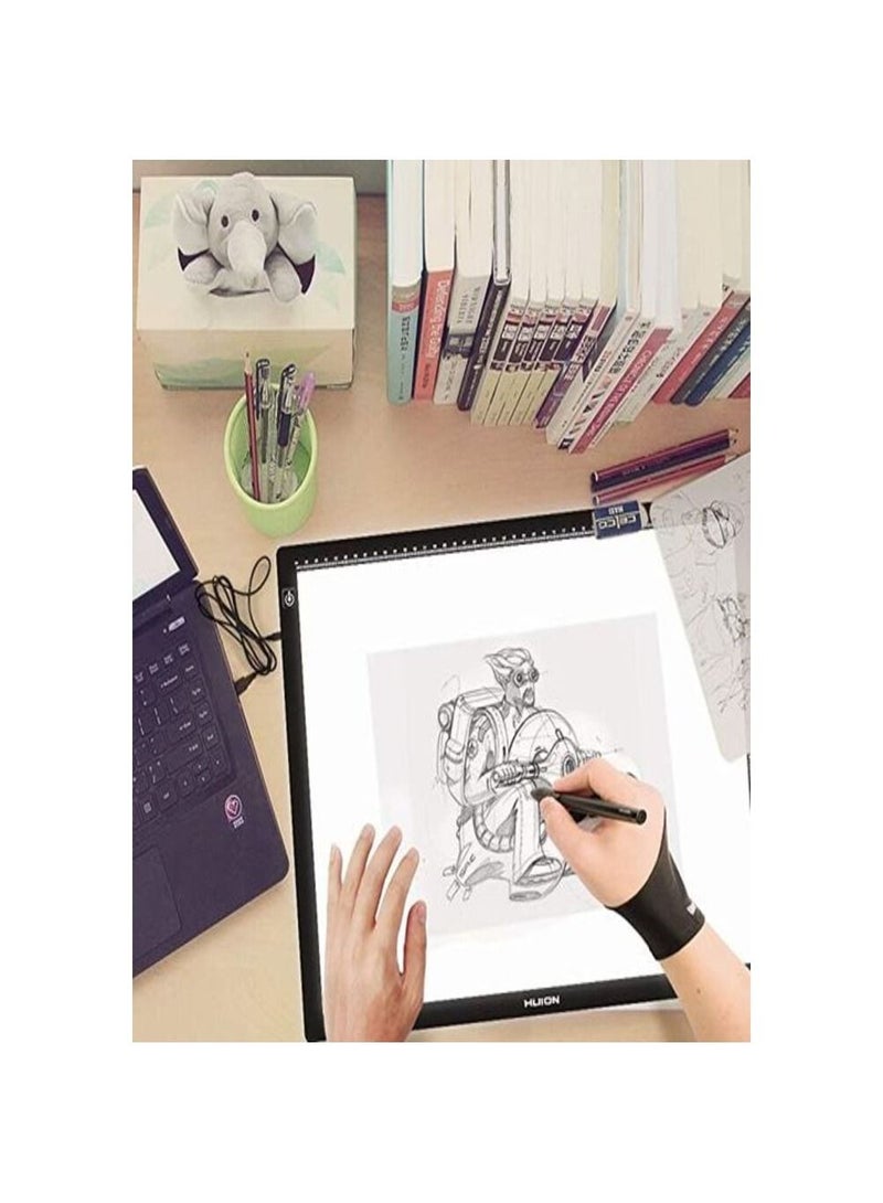 Generic 2 PCS Two-Finger Artist Drawing Glove Glove For Graphics Drawing Tablet Light Box Tracing Light Pad  - Image 2