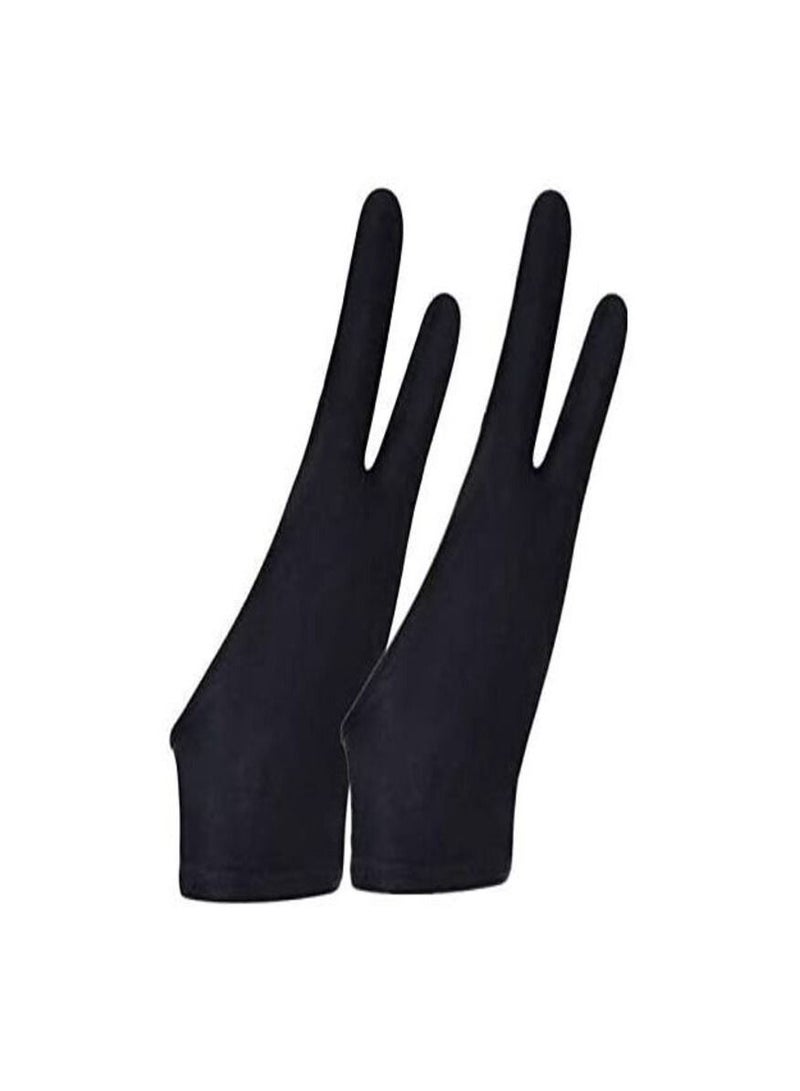 Generic 2 PCS Two-Finger Artist Drawing Glove Glove For Graphics Drawing Tablet Light Box Tracing Light Pad  - Image 1