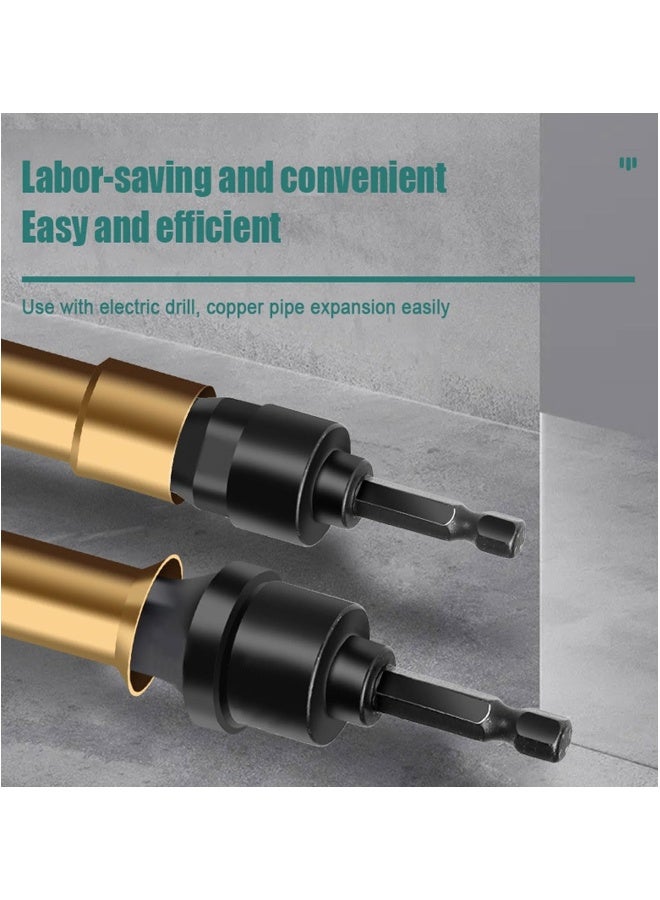 Swaging Tool Hvac 5 in 1, Expander Manual Copper Pipe Swage Too Expander Drill Bit Soft Copper tubing Tool Size 1/4"(6mm),3/8"(9mm),1/2"(12mm),5/8"(16mm)3/4"(19mm)  - Image 5