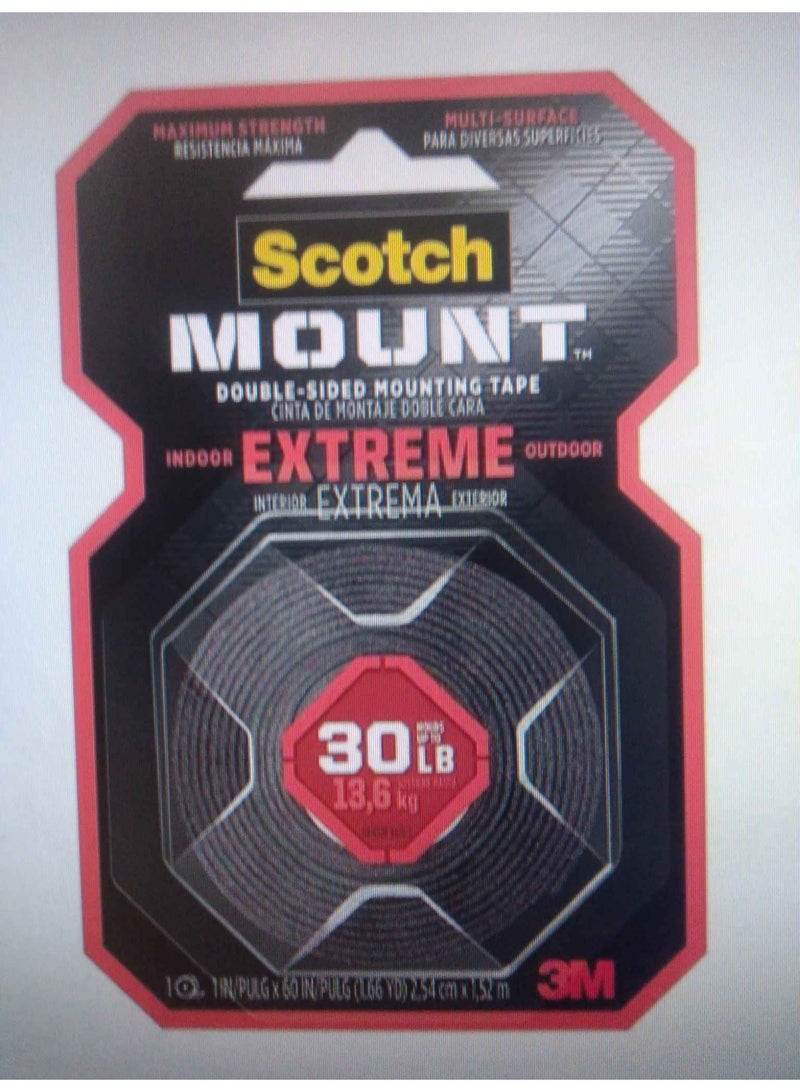 Scotch Extremely Strong Mounting Tape Black - Image 1