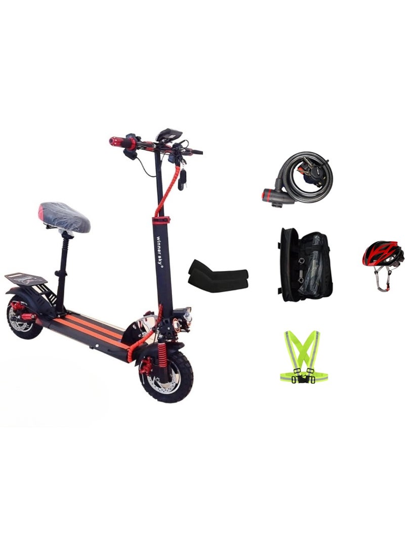 Winner Sky E10 High-Powered Electric Bike Motor 1000W with Speed Meter Red  - Image 1