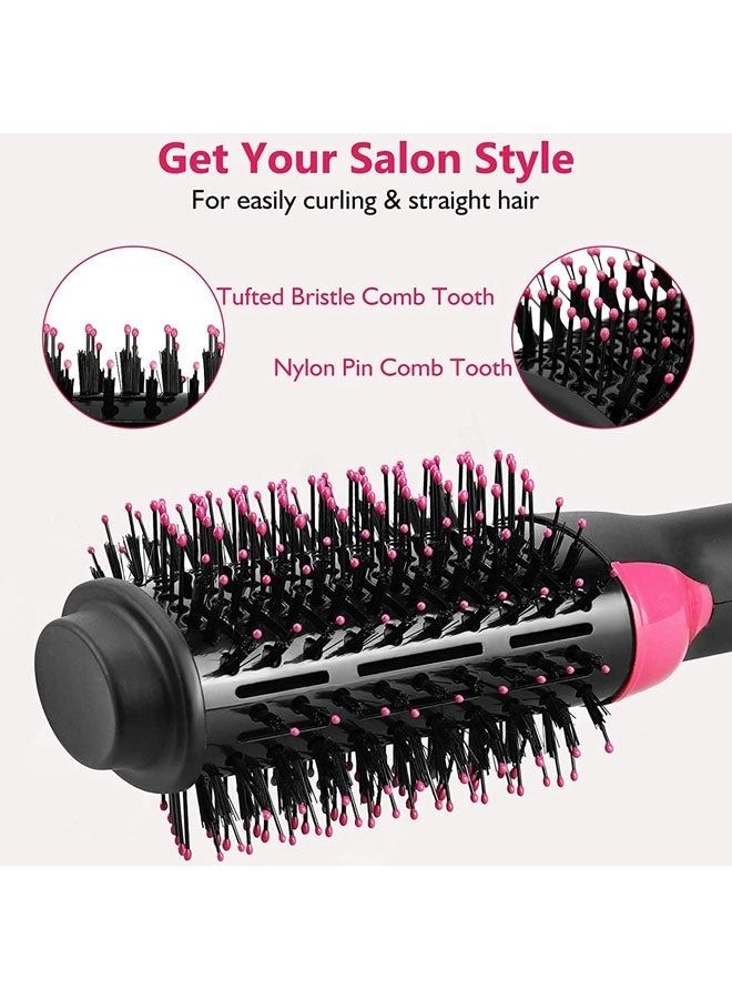 Hot Air Brush Styler and Dryer with Negative Ionic for Straightening, Curling Black/Pink - Image 2