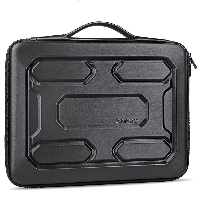 DOMISO 14 inch Laptop Sleeve with Handle Shockproof Computer Bag Waterproof EVA Protective Carrying Case for 14" ThinkPad E480/Yoga 920/13.5" Microsoft Surface Book/HP Pavilion 14 Stream 14, Black - Image 1