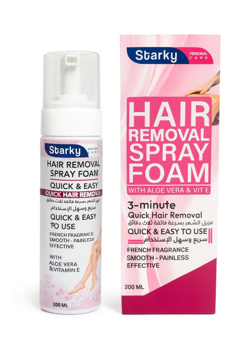 HAIR REMOVAL SPRAY FOAM With Aloe Vera and Vitamin E 200 ml