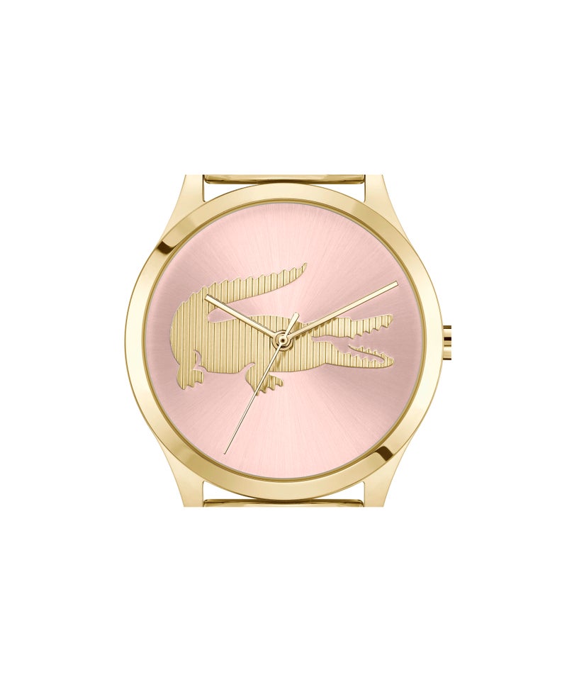 LACOSTE Round Analog Women'S Ionic Plated Thin Gold Steel Case  Watch - Image 4