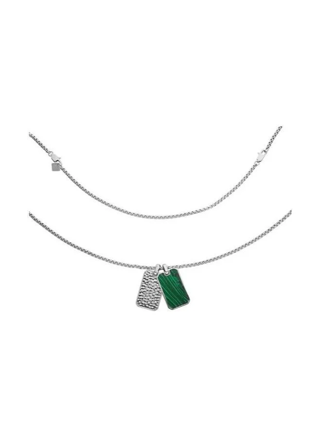 CERRUTI 1881 Monogram Silver Necklace For Men