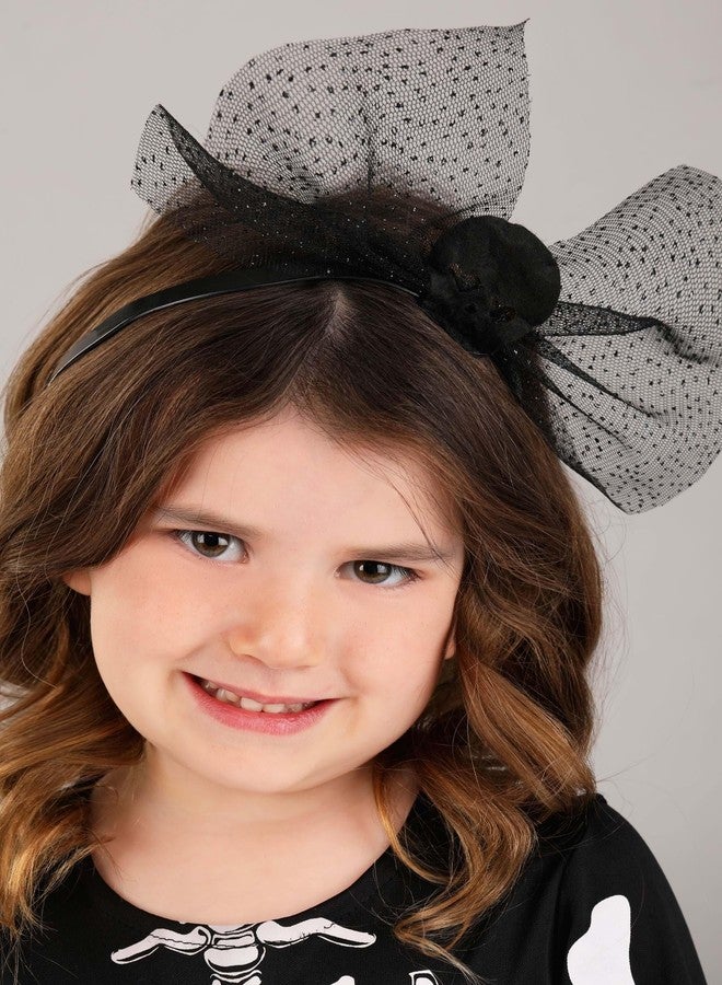 Fun Costumes Toddler Lil Miss Skeleton Costume, Black and White Bones Outfit, Halloween Tulle Skirt and Bow - 2T/4T - Black - Image 5