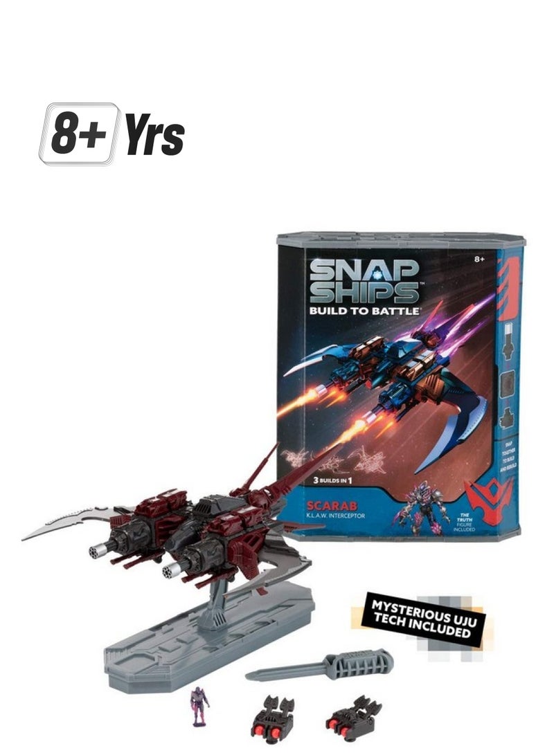 PlayMonster لعبة بناء سناپ شيبس سكاراب ك.ل.أ.و. إنترسيبتور للبناء المخصص ولعب المعارك للأعمار من 8 سنوات فما فوق - Image 1