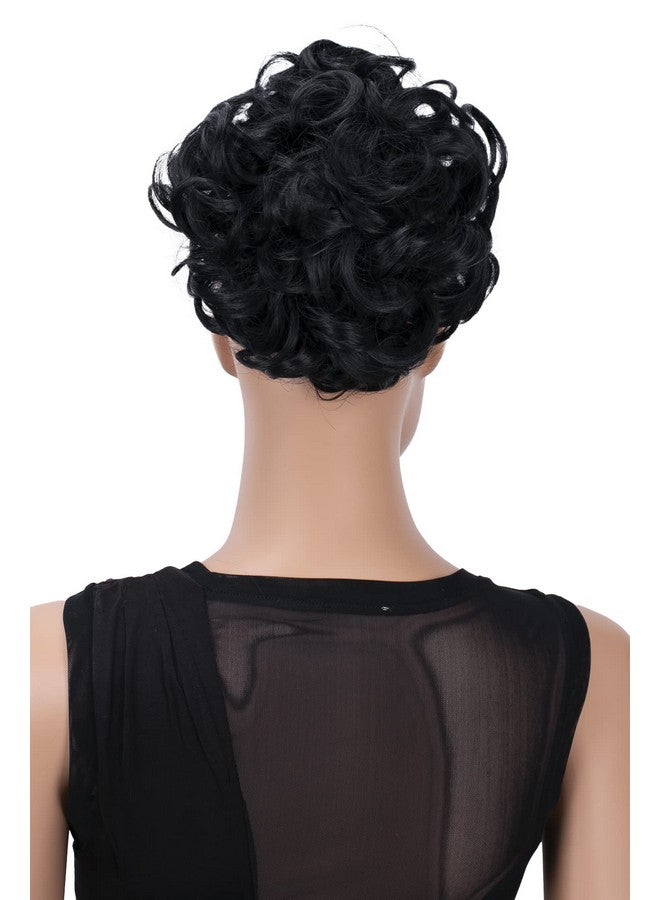 CAISHA By Prettyshop Bun Hairpiece Ponytail Topknot Hepburnbun Scrunchie Updo Black Hk101 - Image 3