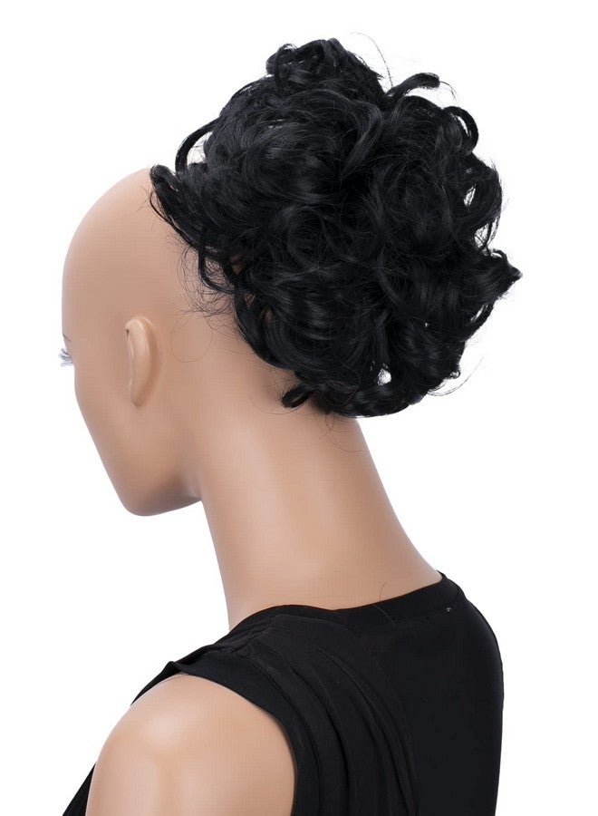 CAISHA By Prettyshop Bun Hairpiece Ponytail Topknot Hepburnbun Scrunchie Updo Black Hk101 - Image 2