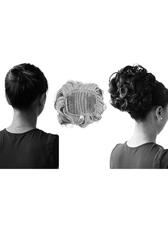 CAISHA By Prettyshop Bun Hairpiece Ponytail Topknot Hepburnbun Scrunchie Updo Black Hk101 - Image 5