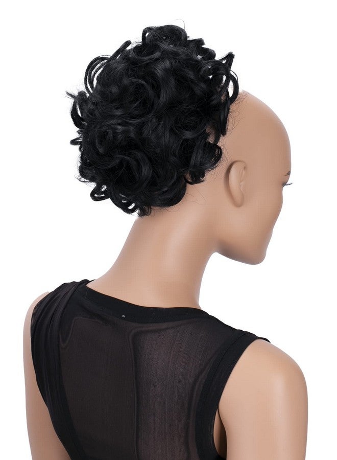 CAISHA By Prettyshop Bun Hairpiece Ponytail Topknot Hepburnbun Scrunchie Updo Black Hk101 - Image 4