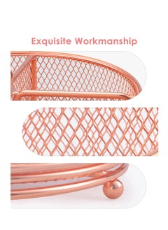 KASTWAVE Metal Pen Holder, 360° Rotating Makeup Brush Storage Cartridge, Desk Organizer for Home Office Supplies, 4 Compartments Mesh Organizer with Large Storage Capacity  - Image 4