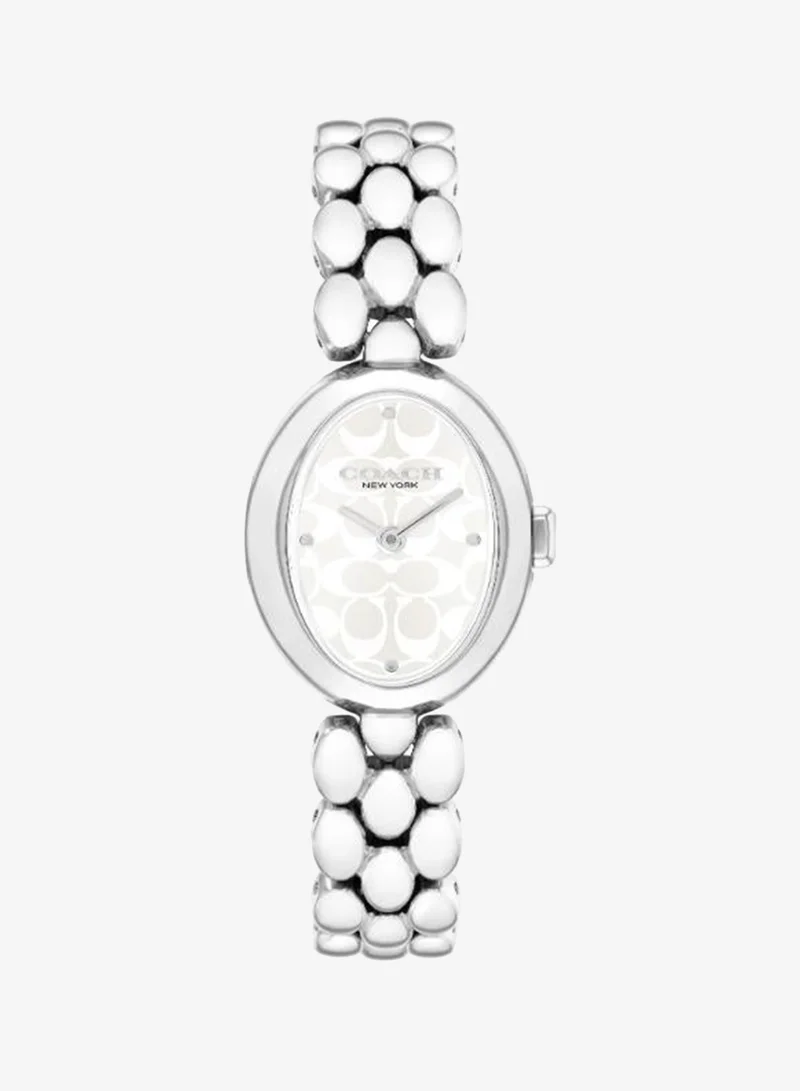 Coach 2-Hand Sammy Collection Quartz Movement Watch For Women With Silver Stainless Steel Bracelet - 14504416
