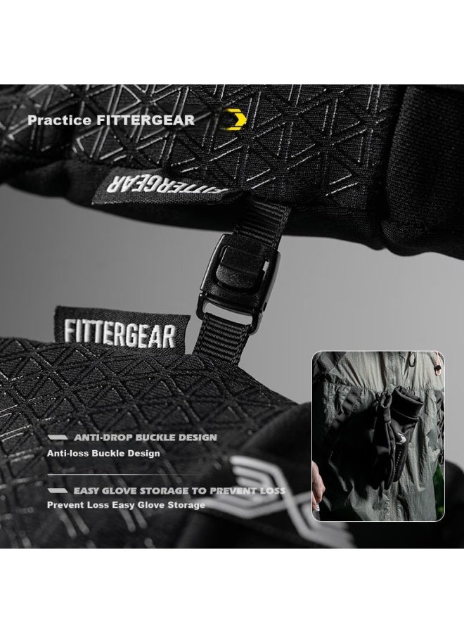 Fittergear Autumn Winter Cycling Gloves Men Road Mountain Bike Windproof Warm Full Finger Touch Screen Plus Velvet Women - Image 4