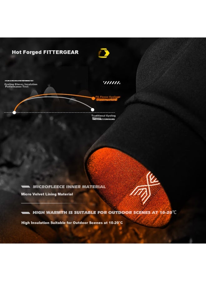 Fittergear Autumn Winter Cycling Gloves Men Road Mountain Bike Windproof Warm Full Finger Touch Screen Plus Velvet Women - Image 1
