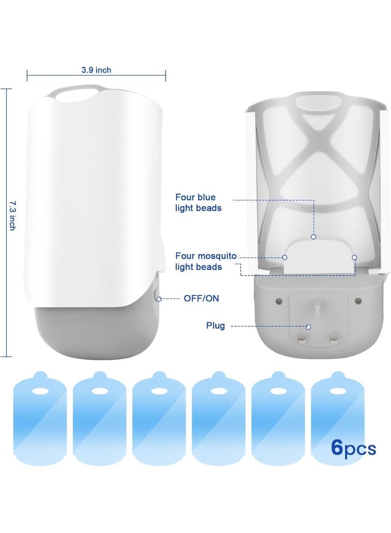 طائرة فخ الحشرات,ترقية فخ الطيران الفاكهة في الأماكن الداخلية,Plug-in Fly Bug Zapper, مع ضوء الليل,ضوء الأشعة فوق البنفسجية يلتقط الذباب, قاتل البعوض للذباب, العثث, ذباب الفاكهة (مع بطاقات لاصقة 6pcs) - Image 2