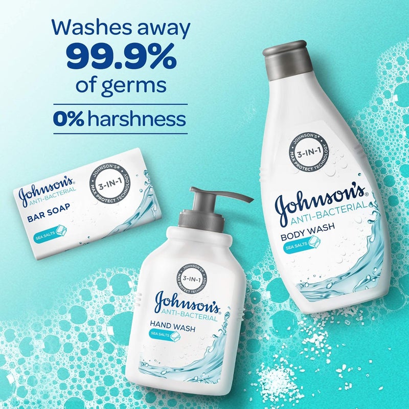 Johnson & Johnson Hand Wash, Anti-Bacterial, Sea Salts, 12x300ml - Image 2