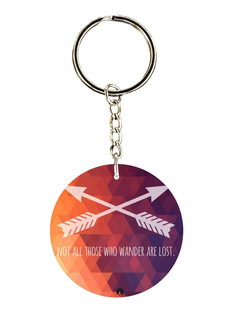 English Phrases Printed Keychain