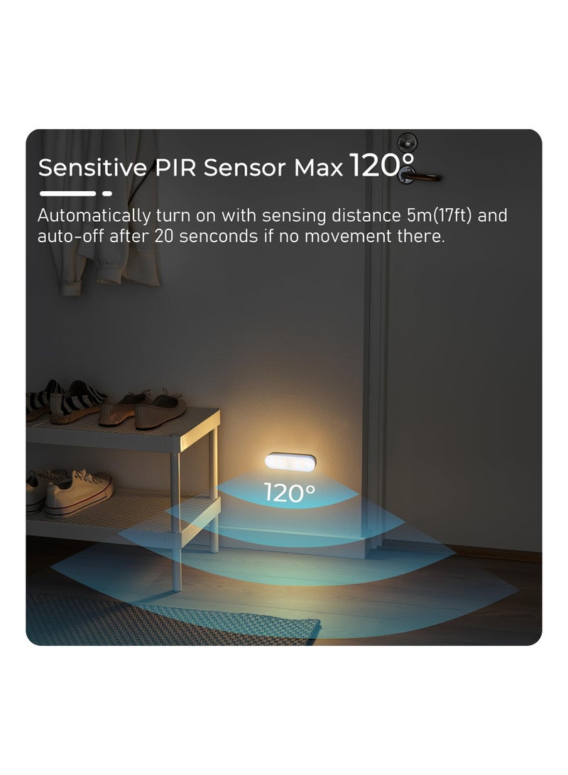SOLARAE Wireless Motion Sensor Light Mini, LED Automatic Night Light Dimmable Cabinet Light, Removable & Touch Control Magnetic Light for Closet, Cabinet, Stairs, Drawer, Pantry, Cupboard, Wardrobe (3Pcs) - Image 2