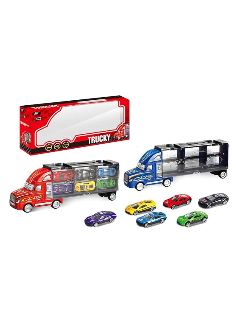 Power Joy Vroom Trucky With Diecast Car 6 Pieces