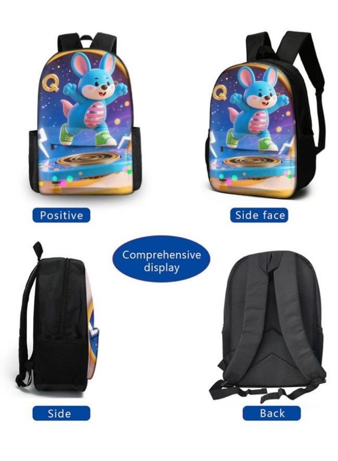 Bright Li Fire Students and children are very moved! Cute cartoon bag three-piece set, essential for travel (available for students, children, friends on outings, mountain climbing, school, etc.) - 68 - Image 3