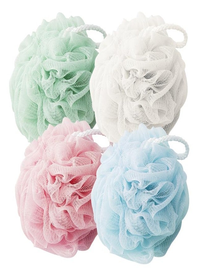North Bund Shower Loofah Sponge for Men Women Loofah Exfoliating Body Scrubber 4 Color Mesh Shower Pouf Balls for Body Wash - Image 1