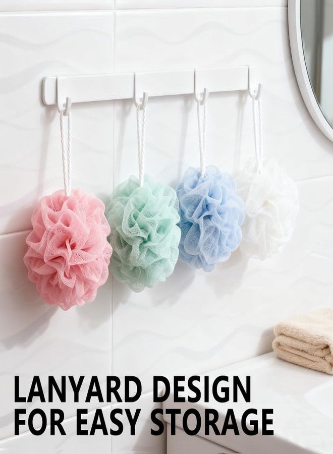 North Bund Shower Loofah Sponge for Men Women Loofah Exfoliating Body Scrubber 4 Color Mesh Shower Pouf Balls for Body Wash - Image 3