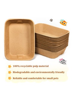 SYOSI 5 Pack Disposable Cat Litter Box Paper Kitten Litter Boxes Sustainable Clean Sifting Small Disposable Cat Litter Box  - Image 2
