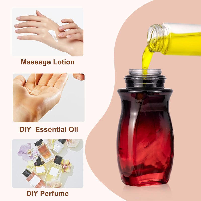 JIUWU 3-Pack 50ML Glass Deodorant Roller Bottles, Empty Refillable Roll On Bottles with Roller Ball Applicator for Essential Oils, Reusable Roller Containers for DIY, Care, Young Living - Image 5