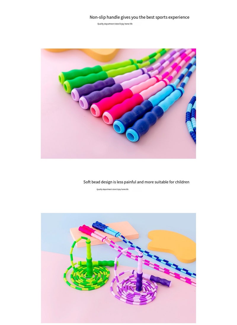 Generic Children and primary and secondary school students, bamboo skipping rope, pattern skipping rope, color skipping rope, racing rope, fitness and weight loss  - Image 3